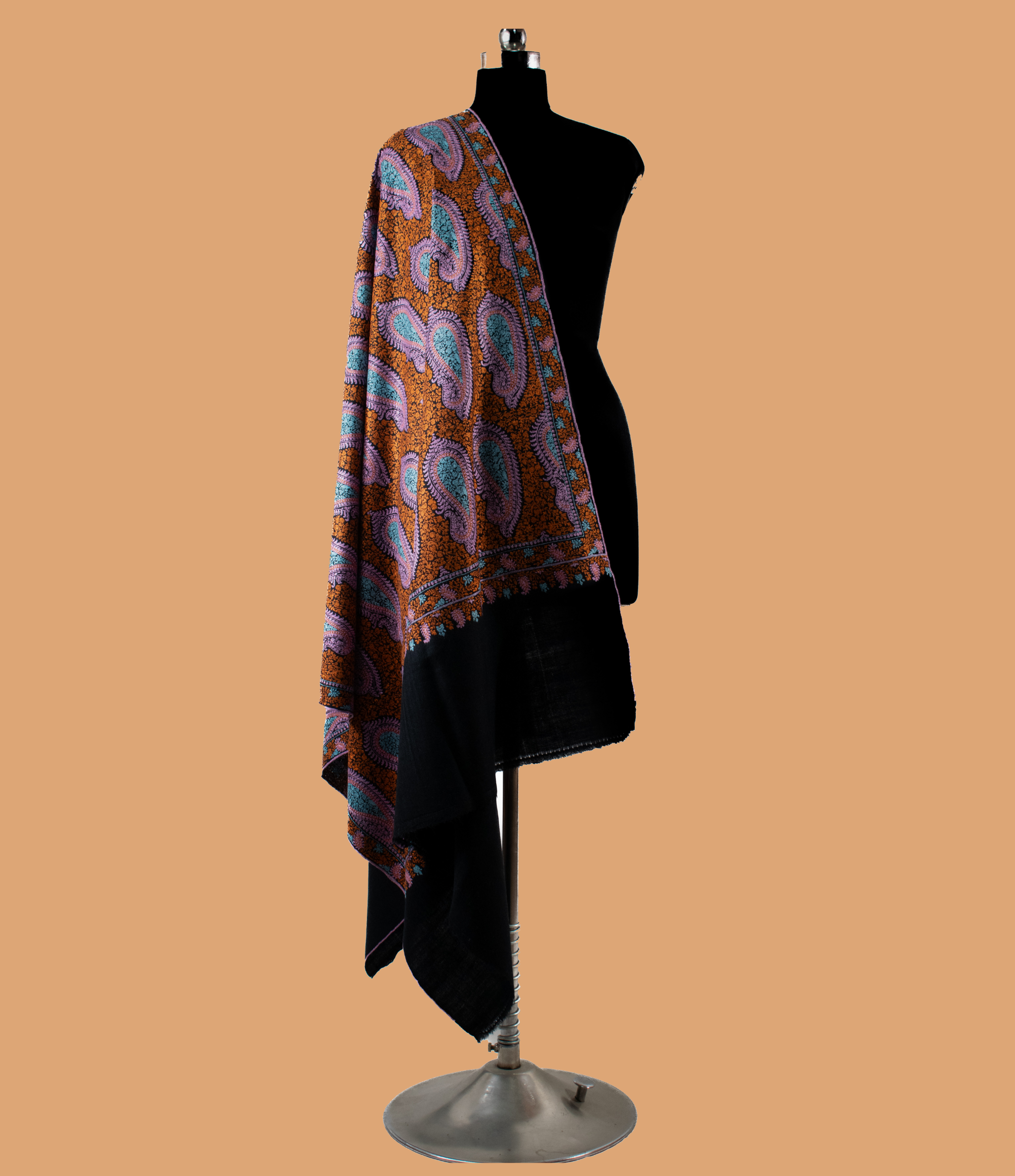 Carved Walnut Wood Jeweler Box